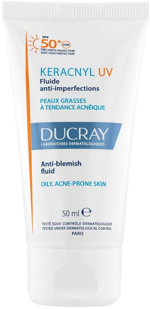 Ducray Keracnyl Fluid împotriva imperfecțiunilor, SPF50+, 50 ml