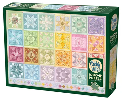 Puzzle Cobble Hill din 1000 de piese - Patchwork-ul anotimpurilor