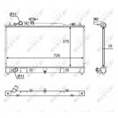 Radiator, racire motor NRF 58393