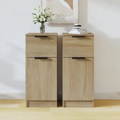vidaXL Dulapuri, 2 buc., stejar sonoma, 30x30x70 cm, lemn compozit