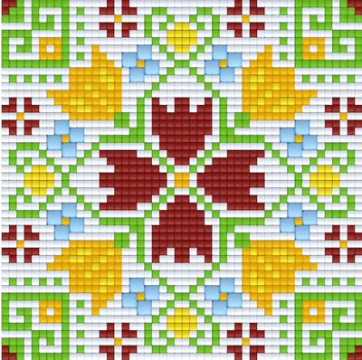 Mozaic cu pixeli Bright Toys - Broderie bulgară, 48 x 48 pixeli, Elbetita