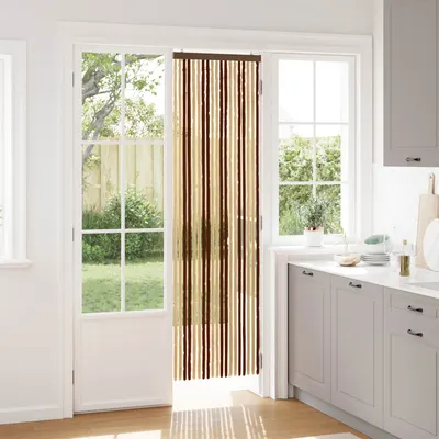 vidaXL Perdea pentru insecte din chenille Maro și Bej 56 x 200 cm
