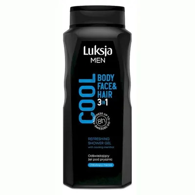 Sampon si gel de dus barbati 3 in 1 COOL, Luksja | 500 ml