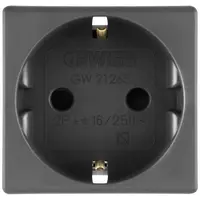 Priza shuko 2 module Gewiss System GW21265, negru