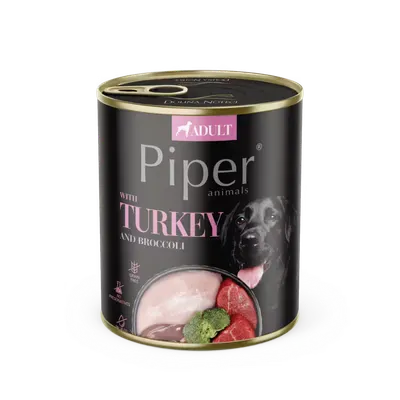 Piper Adult Dog, Carne de Curcan si Broccoli, 800 g