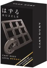 Puzzle logic metalic Hanayama - Mini Huzzle Cast Duet, black