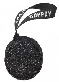 Saculet rotund din material francez cu maner Gappay