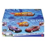 Hot Wheels Set 2 Masinute Metalice Pull Back Mod Speeder si 2004 Mazda Rx8 Custom 1: 43