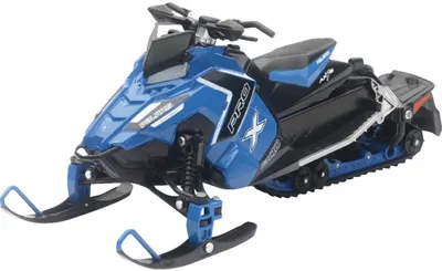 Jucărie metalică Newray - Snowmobil Polaris Switchback Pro-X, 1:16, albastru