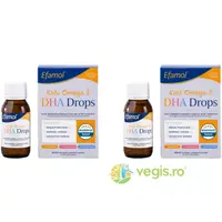 Pachet Kids Omega 3 DHA Drops 60ml + 60ml