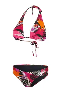 Costum de inot femei Speedo Triangle bleumarin/roz