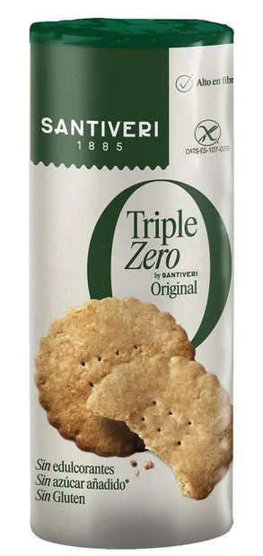 Triple Zero Biscuiți naturali, 200 g, Santiveri