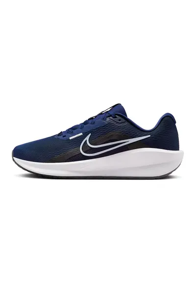 Pantofi din plasa cu logo contrastant pentru alergare Downshifter 13 Road - Alb/Negru/Bleumarin