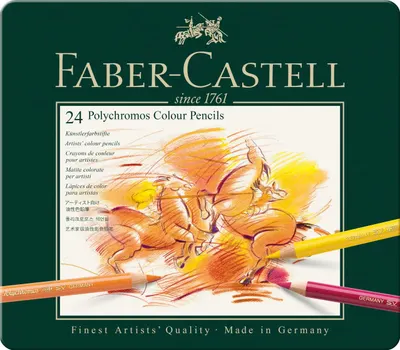 Set de creioane colorate Faber-Castell Polychromos - 24 de culori