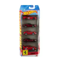 Set 5 masinute din metal, Hot Wheels, Ferrari, 1:64, JLN12