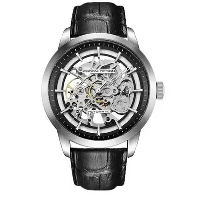 Ceas automatic skeleton bărbați PAGANI DESIGN PD-1638, 43 mm, mecanism G3265Z, curea piele naturală, design elegant modern