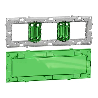 New Unica, rama fixare, zamak, 6 sau 8 module 1...trei module