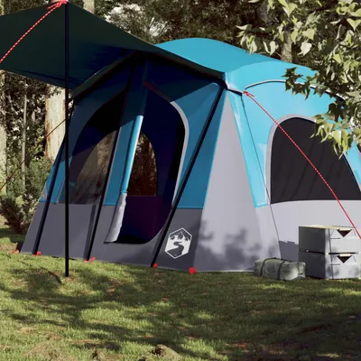Gossi cabina cort de camping, 5 persoane, albastru, impermeabil