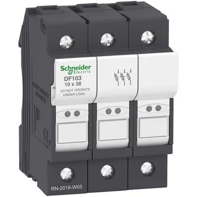 Fuse carrier TeSys DF, 3P 32A, fuse size 10x38 mm