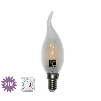 Bec lumanare ornamental mat cu LED COG dimabil 6W (≈72w) lumina calda 720lm L 120mm