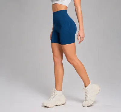 Pantaloni Scurți Sport Seamless Push-Up, LGS21, albastru