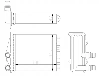 Schimbator caldura incalzire habitaclu potrivit OPEL MOVANO A, VIVARO A, VIVARO B; RENAULT TRAFIC, TRAFIC II, TRAFIC III 1.4-3.0D 03.80