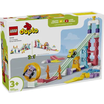 LEGO® DUPLO - Rampe creative cu vehicule 3 in 1 (10478)