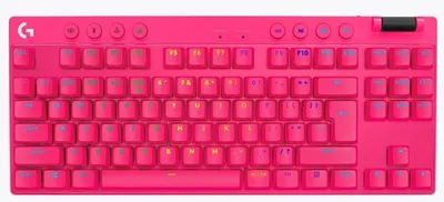 Logitech Tastatură mecanică - G Pro X TKL, fără fir, tactilă GX, roz