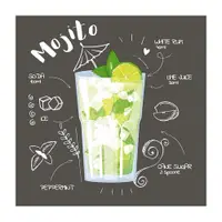 Servetel MOJITO BLACK 24x24 cm