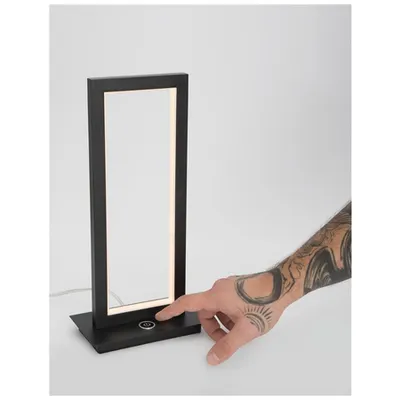 Veioza WENNA Mat Negru Aluminiu & Acrylic 3 Step Touch Dimabil LED 12 Wat 230 Volt 750Lm 3000K IP20