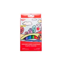 Creion color plastifiate cerate + ascutitoare, 12buc/set, Daco