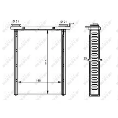 Schimbator caldura, incalzire habitaclu NRF 54346