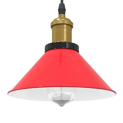 Gossi lampa suspendata reglabila pe inaltime e27 rosu lucios metal