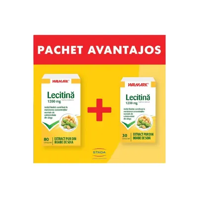 Pachet Lecitina 1200 mg, Walmark | 80 capsule + 30 capsule