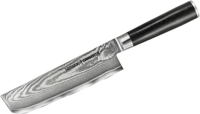 Cuțit pentru legume Samura - Damascus Nakiri, 16.7 cm, oțel damasc