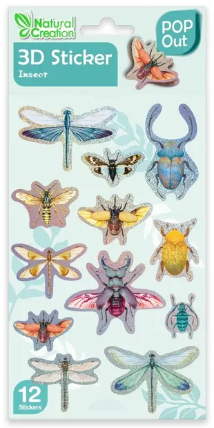 Stickere 3D Avenir - Insecte, 12 buc