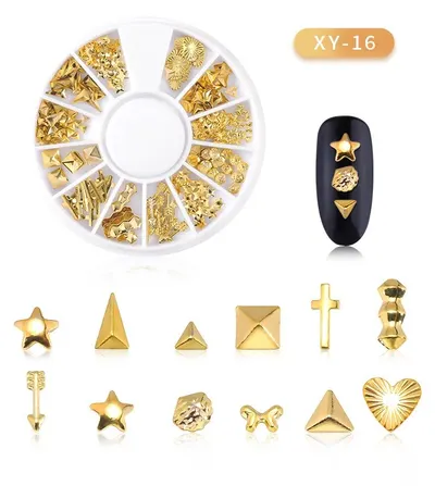 Disc 3d Nail Art Gold - 16