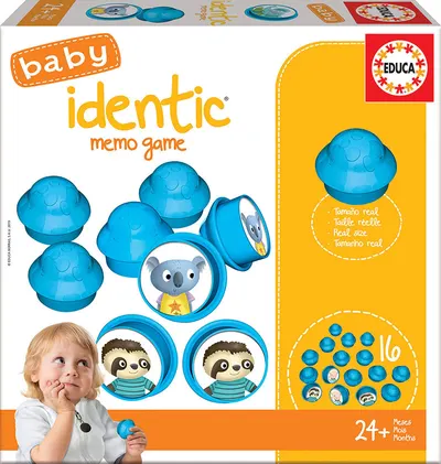Joc de memorie cu 16 piese din plastic