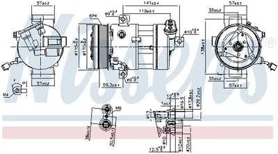 Compresor climatizare potrivit FIAT 500L, BRAVO II, TIPO; LANCIA DELTA III 09.07