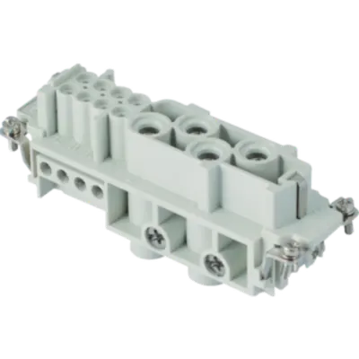 Insert pentru conector Mama - 104X27 - 4P 80A 500V / 6kV / 3 + 8P 16A 500V / 6kV / 3 + E - ȘURUB CONNECTION - GRI