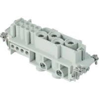 Insert pentru conector Mama - 104X27 - 4P 80A 500V / 6kV / 3 + 8P 16A 500V / 6kV / 3 + E - ȘURUB CONNECTION - GRI
