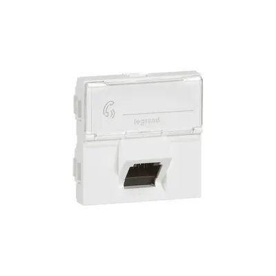 RJ 45 priza Mosaic - category 6A - UTP 45° - 2 module - alb