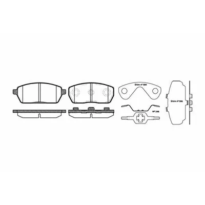 Set placute frana, frana disc REMSA 0593.00