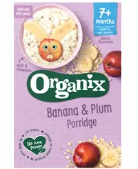 Cereale Ecologice Bio cu Banane si Prune 7 luni+, Organix | 200 g