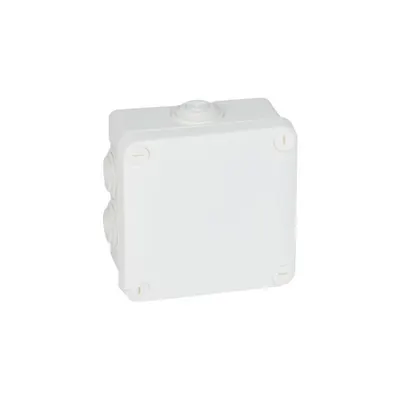 patrat Plexo box cu 7 direct entry membrane glands - IP55 IK07 - 105x105x55 mm - alb RAL 9010