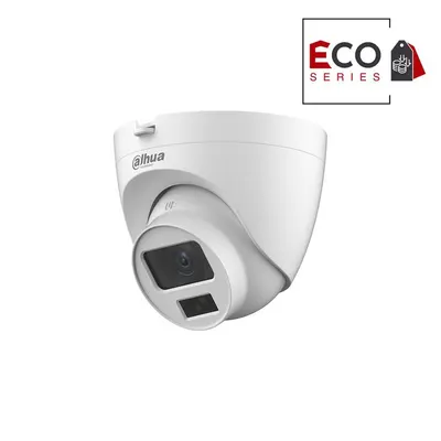 Camera supraveghere Dome cu iluminare duala Dahua Eco Series HAC-HDW1200CLQ-IL-A-0280B-S6, 2 MP, IR/lumina alba 20 m, 2.8 mm, microfon