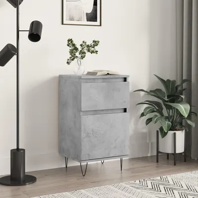 vidaXL Servantă, gri beton, 40x35x70 cm, lemn prelucrat