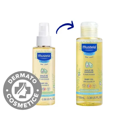 Ulei pentru masaj bebe, 100ml, Mustela