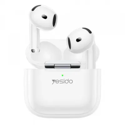 Casti True Wireless Yesido TWS31S, Bluetooth, Alb