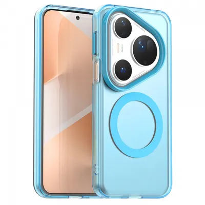 Husa MagSafe pentru Huawei Pura 80 Ultra, Techsuit, CandyCase, Albastra